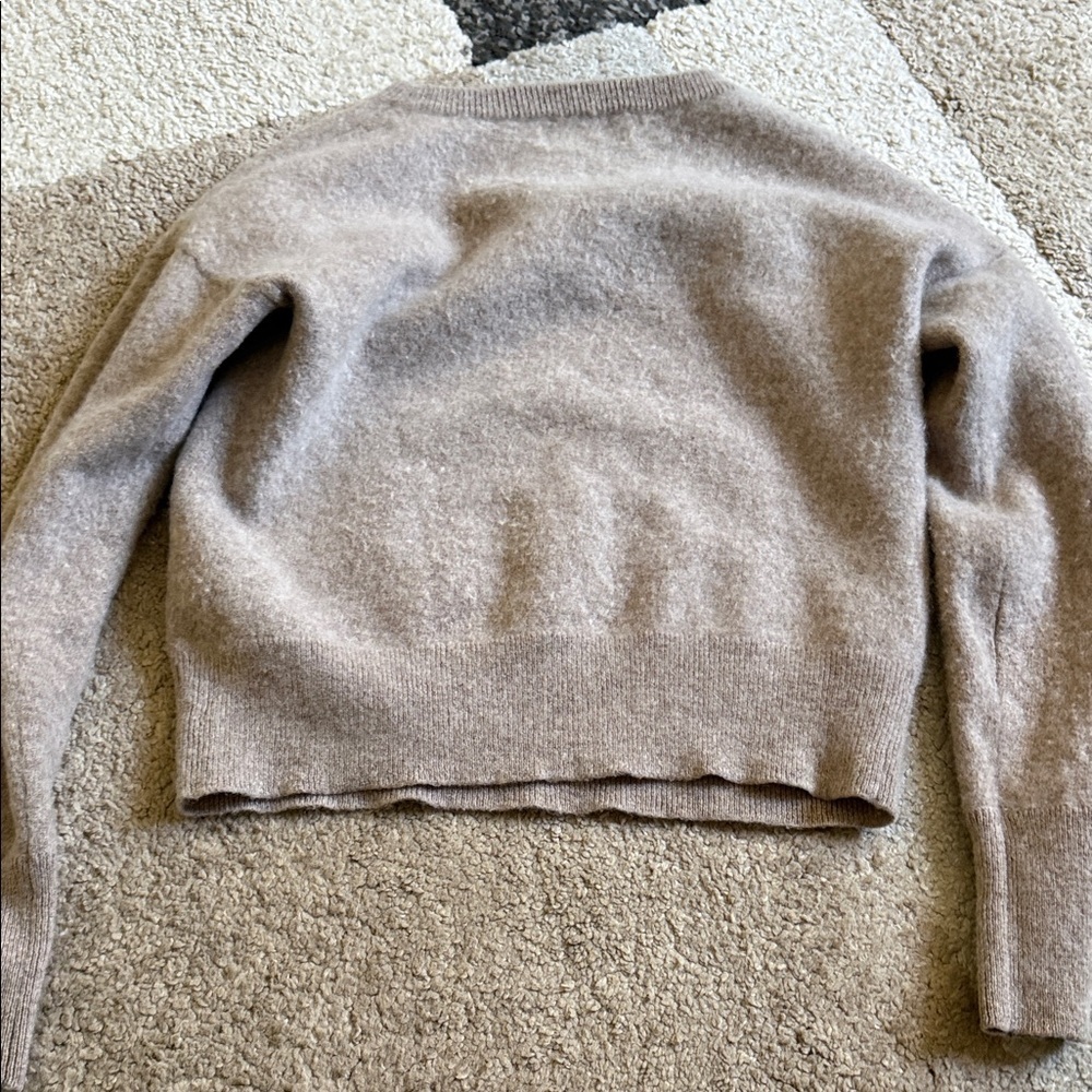 Magaschoni Taupe Sweater with Love Embroidery - Picture 4 of 4